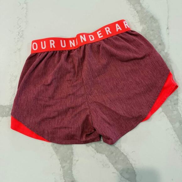 Under Armour Play Up Twist Activewear Shorts Womens XS Loose Fit Wildflower Beta - Picture 5 of 5